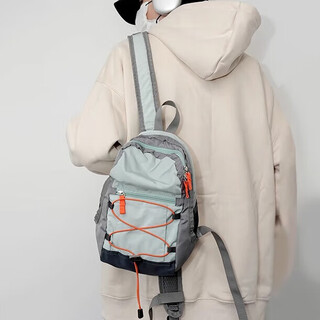 Lugeli outdoor backpack contrast color mountaineering bag picnic retro small school bag lightweight travel bag lightweight hiking small backpack outdoor backpack mint green