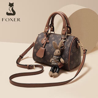 Golden fox (foxer) women's bag women's bag large capacity boston bag handbag presbyopic shoulder crossbody bag light luxury girlfriend birthday gift