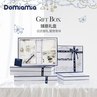 Domiamia newborn gift high-end gift box baby birth gift blanket full moon hundred days meeting gift set cool gift box-coconut grove wooden house