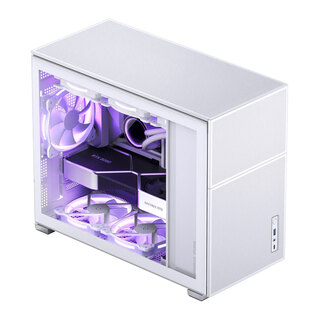 Jonsbo pinecone d31 white chassis 360 water-cooled main chassis mini host matx motherboard computer glass side transparent desktop compact mesh mesh with screen shell d31 mesh mesh version white (supports matx motherboard)