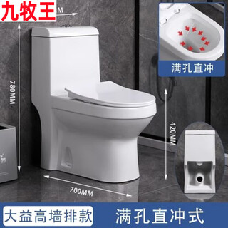 九牧王（joxod）家用墙排马桶家用后排水左右排坐厕横排大口径直冲式地排坐便器 大户型D款墙排 其他/other