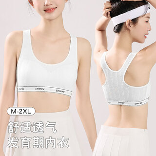 都市丽人发育期少女内衣学生背心初中高中女大童二三阶段夏季防震运动文胸