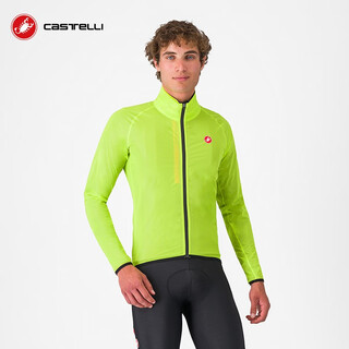 Castelli scorpion autumn and winter cycling suit windbreaker men's lightweight long-sleeved waterproof jacket cycling 4524507 383 fluorescent yellow xs