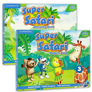 Cambridge preschool english phonetic edition super safari1a/1b/2a/2b/3a3b english basic enlightenment textbook british edition level 3 textbook + workbook