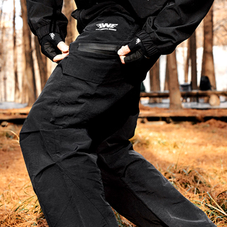 Summer's 25 three-dimensional scimitar pants loose wide leg pants luya fishing outdoor mountaineering sports water-repellent pants men's fashion black xl