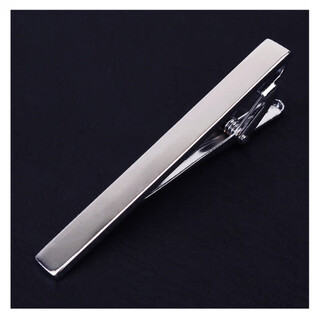 福通尼男士银色领带夹商务正装简约男女别针韩版保安领夹时尚 领带夹J102【简装】