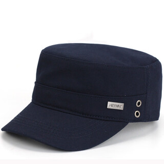 Nkadds spring and autumn hats men's flat top thin breathable peaked hat middle-aged and elderly dad sun hat men's hat spring and summer navy one size