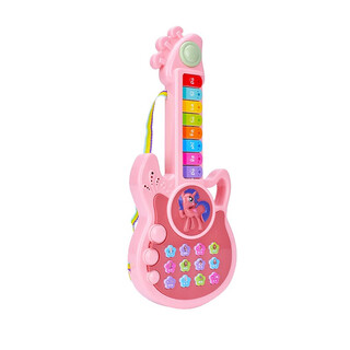 儿童音乐琴吉他玩具多功能电子琴1-3岁2婴幼宝宝小提琴乐器可弹奏 开窗彩盒小马-藕粉早教音乐
