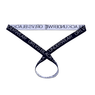 Underwear men's thong cross hollow high elastic elastic band low waist sexy trendy fashionable sports youth black m