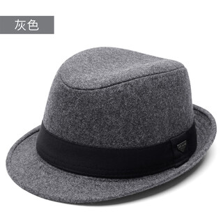 Rogosky counter trendy brand hat wool wool top hat for men middle-aged and elderly autumn and winter large head circumference warm retro men's dad grandpa jazz hat light luxury original gray xl plus size (60-62cm)