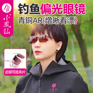 Xiaofengxian fishing glasses for bleaching, special backlighting polarizer ar clip-on outdoor sunglasses, strong light myopia sunglasses, burgundy clarity polarizing clip