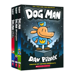 神探狗狗的冒险 英文原版绘本 The Adventures of Dog Man 1-3 幽默爆  小学教辅