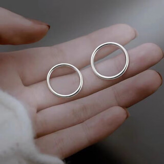 Bzk999 sterling silver plain ring for men and women, very fine ring tail ring, non-fading and simple, silver very fine plain ring, two pack, size 6, reference weight 90-105 jin jin is equal to 0.5 kg