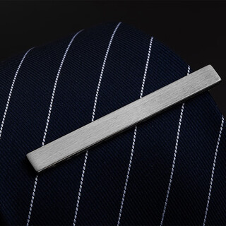 猎尚回旋镂空设计银色金色领带夹男士商务正装领带伴侣送礼男女别针潮 长款枪色领带夹