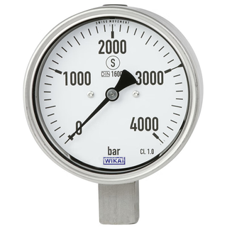 Original ultra-high pressure pressure gauge pg23hp-s/p water cutting 2500/4000/5000/6000b 6000bar (160mm dial)