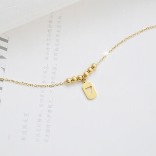 Lierui plated 18k gold size 7 anklet for women 2025 new trendy non-fading sexy anklet niche design light luxury anklet summer small 7 anklet