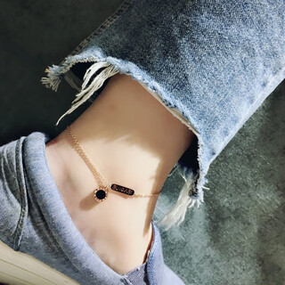 Hunter roma brand anklet plated 18k gold non-fading anklet for women 2025 new fashion sexy ins simple anklet jewelry roma brand