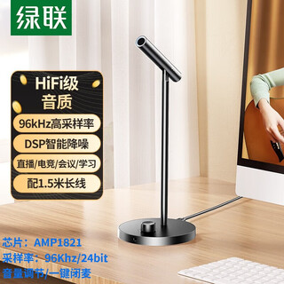 Ugreen live microphone dsp noise reduction online class live conference usb computer desktop condenser microphone desktop laptop video conference recording microphone game voice live broadcast desktop usb computer microphone dsp intelligent noise reduction 55343