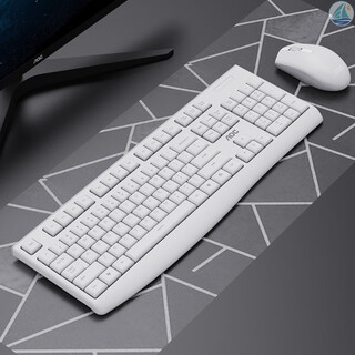 AOCKM220无线省电键盘鼠标套装笔记本台式电脑商务办公游戏通用 白色