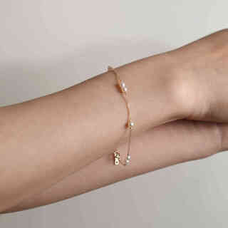 Oemg10k gold bracelet stacked gold baroque multi-layer niche design gift high-end light luxury 10k gold