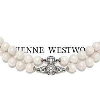 Vivienne westwood is purchasing ready-made western queen mother saturn double-layered pearl magnetic buckle necklace, light luxury necklace as a chinese valentine's day gift for girlfriend, wife, mother, silver double row