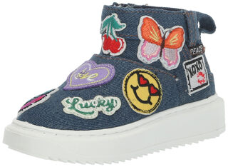 Steve madden girls' shoes bilie ankle boots, denim color denim color 9 toddler