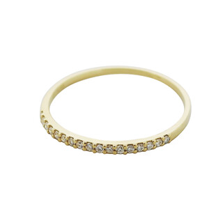 Oemg light luxury niche selection korean 14k gold ring inlaid with a row of diamond tail ring joint ring ring for women in stock no. 20