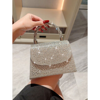 Stopo ktv shang k princess bag dinner bag european and american fashion diamond-encrusted handbag banquet handbag dress evening bag 207 silver