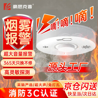 Hauskop smoke alarm fire detector independent photoelectric smoke fire certification acceptance yjsa01