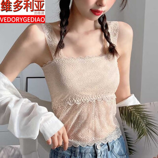 Victoria's style summer white lace camisole inner layer anti-exposure wrap bra tube top women's underwear long style long style (without breast pad) - xl size one size white