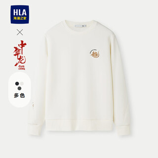 Hla hai lan house sweater men's 25 new chinese dragon round neck contrast color embroidery warm long sleeve men's autumn