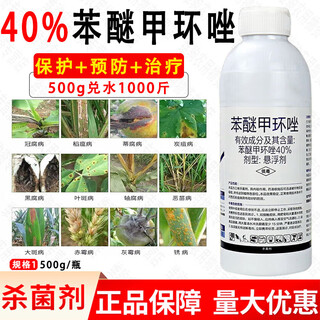 透靓40%苯醚甲环唑杀菌剂炭疽叶斑病锈病白粉病黑斑病农药斑点落叶药 500g
