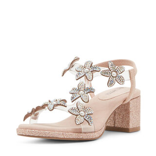 Steve madden girls' smart heel sandals, blush, 4 big kids blush 4 big kids