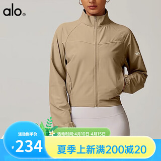 Tuolang american new style yoga jacket women's autumn and winter sports running and cycling clothing long sleeve fitness top jacket khaki s 90-100jin jin is equal to 0.5 kg