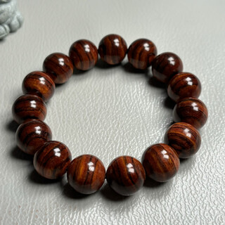 胖东来品质海南紫油梨手串1.5水波纹简约款素圈文玩手串男士盘玩