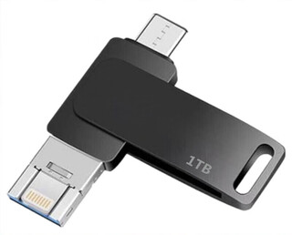 华为 小米 苹果手机大容量1tb  u盘1t电脑两用type-cvivo优盘512g 黑色 黑色1TB