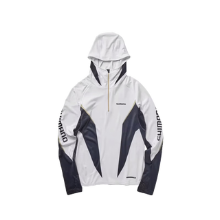 Shimanoshimano 24 models in-053u gray sun protection clothing ice silk quick-drying hooded fishing clothing 24 new white xl