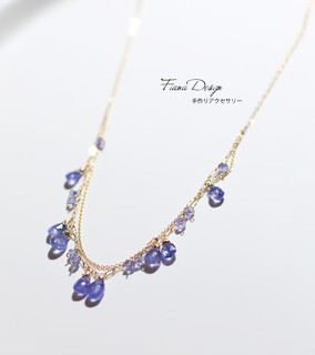 Youshu december birthstone gift natural tanzanite 14k gold-filled niche elegant double-layer non-fading necklace necklace customized picture color one