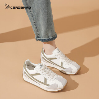 Cardan road casual shoes for women 2025 new forrest gump sports shoes for women moral training shoes fashion hot style breathable and comfortable students beige 36