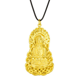 Ya ge's new vietnamese sand gold pendant flame guanyin 3d hard gold brass gold-plated men's buddha pendant necklace imitation gold necklace single pendant