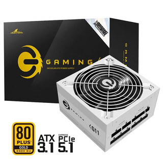 Great wall (great wall) gold medal full module computer power supply 650w 750w 850w 1100w 1300w g11 gold medal full module atx3.1 rated 1100w white