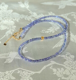 Shengbei original design natural sapphire tanzanite 3.5mm faceted bracelet necklace with freshwater pearl fairy style