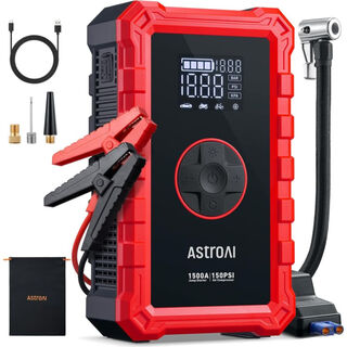 Astroai air pump car emergency starting power supply 2-in-1 power bank portable battery charger booster s8 air red