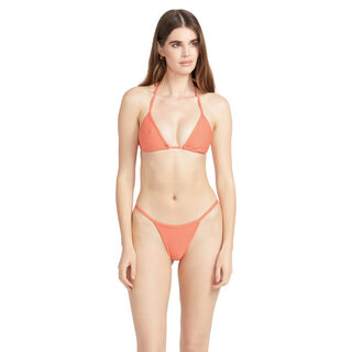 Volcom women's standard simple seamless triangle swimsuit bikini top electric coral xxl
