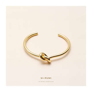 Chi xing's epilogue celi style ins simple temperament cool style internet celebrity pure copper plated 18k gold knotted bracelet for women