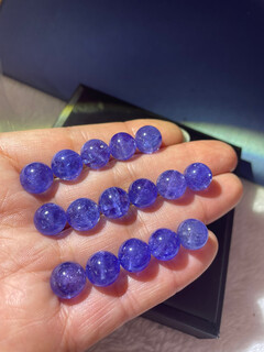 Shaoyu natural tanzanite loose beads spacer beads accessories wenwan duobao bracelets for men and women diy jewelry accessories beaded gifts 8mm single