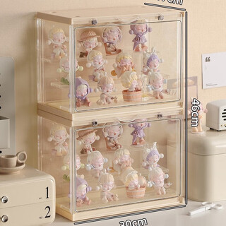 Only blind box display rack dustproof lego ornament cabinet display box storage box collection box toy rack large covered three-ladder model 2 pack