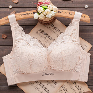 Hodo summer thin underwear women's small breast gathering breathable hole cup wireless bra adjustable nipple bra skin color 9011 80b 36