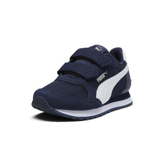 Puma unisex kids saint runner hook and loop, navy-white mesh ss25 navy-white mesh ss25 3.5 kids