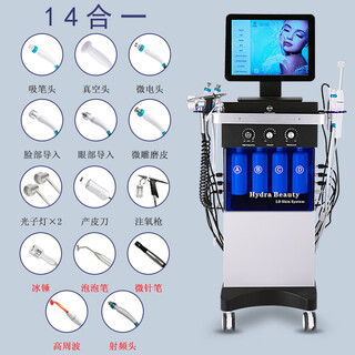 Haifei multifunctional show skin management comprehensive large bubble instrument facial cleansing blackhead hydration beauty salon special 14-in-1 large bubble skin management instrument